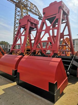 ISO9001 6 - gancho agarrador teledirigido de la cuerda de 12cbm Crane Grab Bucket Cargo Four
