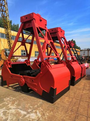 Cubo mecánico del gancho agarrador de la cuerda del acero cuatro de Q235B para la grúa volumen del ³ de 0.5-10 m