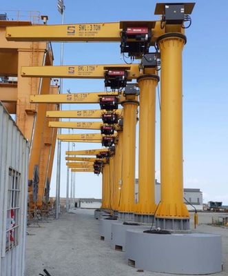 2 velocidades elevación Jib Crane Convenient Operation del brazo oscilante de 360 grados