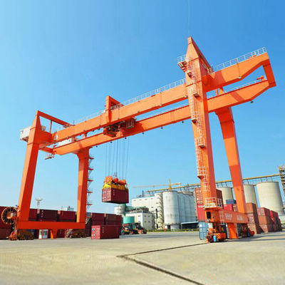 Pórtico Crane Heavy Duty del envase del haz del doble de Q235B 60 toneladas para el puerto