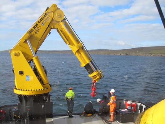 2t costero - ahorro de la energía de elevación de la altura de 30t Marine Deck Crane los 40m