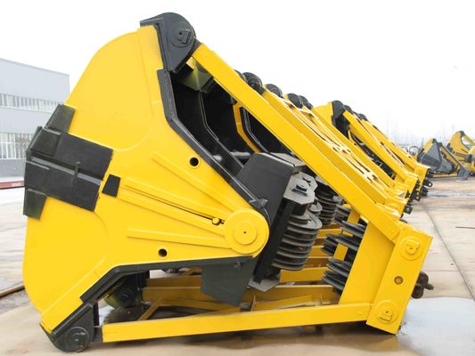 4 cuerda amarilla Crane Grab Bucket ³ de 0,75 m tipo pesado de la luz del ³ de 1 m