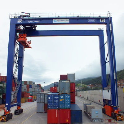 grúa de pórtico del neumático de goma de la grúa de pórtico del envase del portal de 35t 40.5t A6 A7 A8