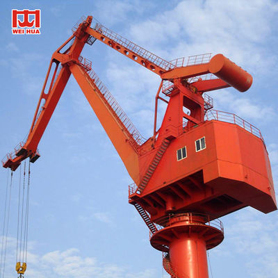 Tipo de vínculo cuatro auge porta de Crane Portal Slewing Crane 25t los 45m del puerto móvil