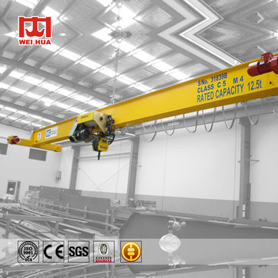 Estilo euro 10 toneladas - 20 Ton Single Girder Overhead Travelling Crane For Garage