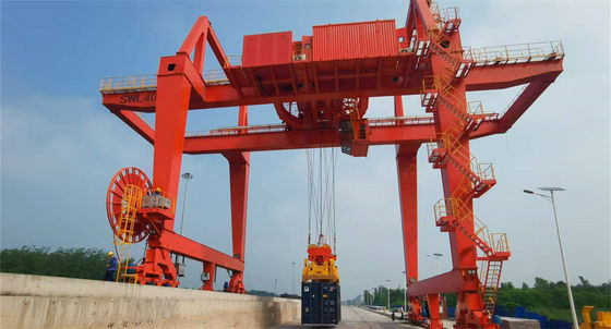 Envase porta 40 Ton Gantry Crane High Efficiency de Rmg de la alta técnica