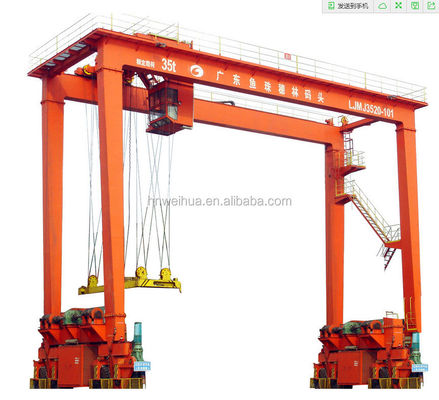 Puerto de lanzamiento Crane Port Use Mobile RTG del envase del muelle 50 toneladas