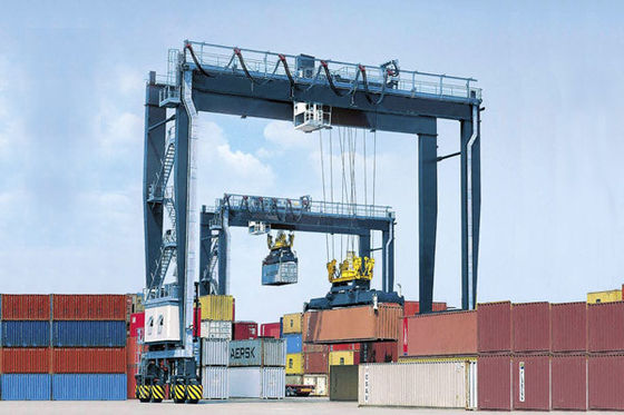 Haz de goma rodado del doble del modelo 30ton de la grúa RTG del neumático del envase