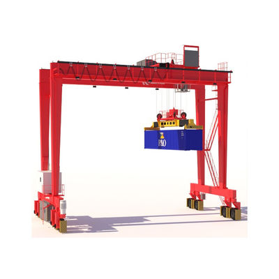 Puerto de RTG usando la tonelada de goma 40 Ton Lifting Container Loading de la grúa de pórtico del neumático 10